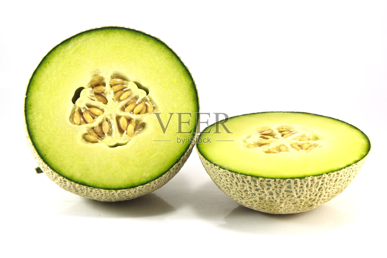 甜瓜孤立在白色背景与修剪路径照片摄影图片