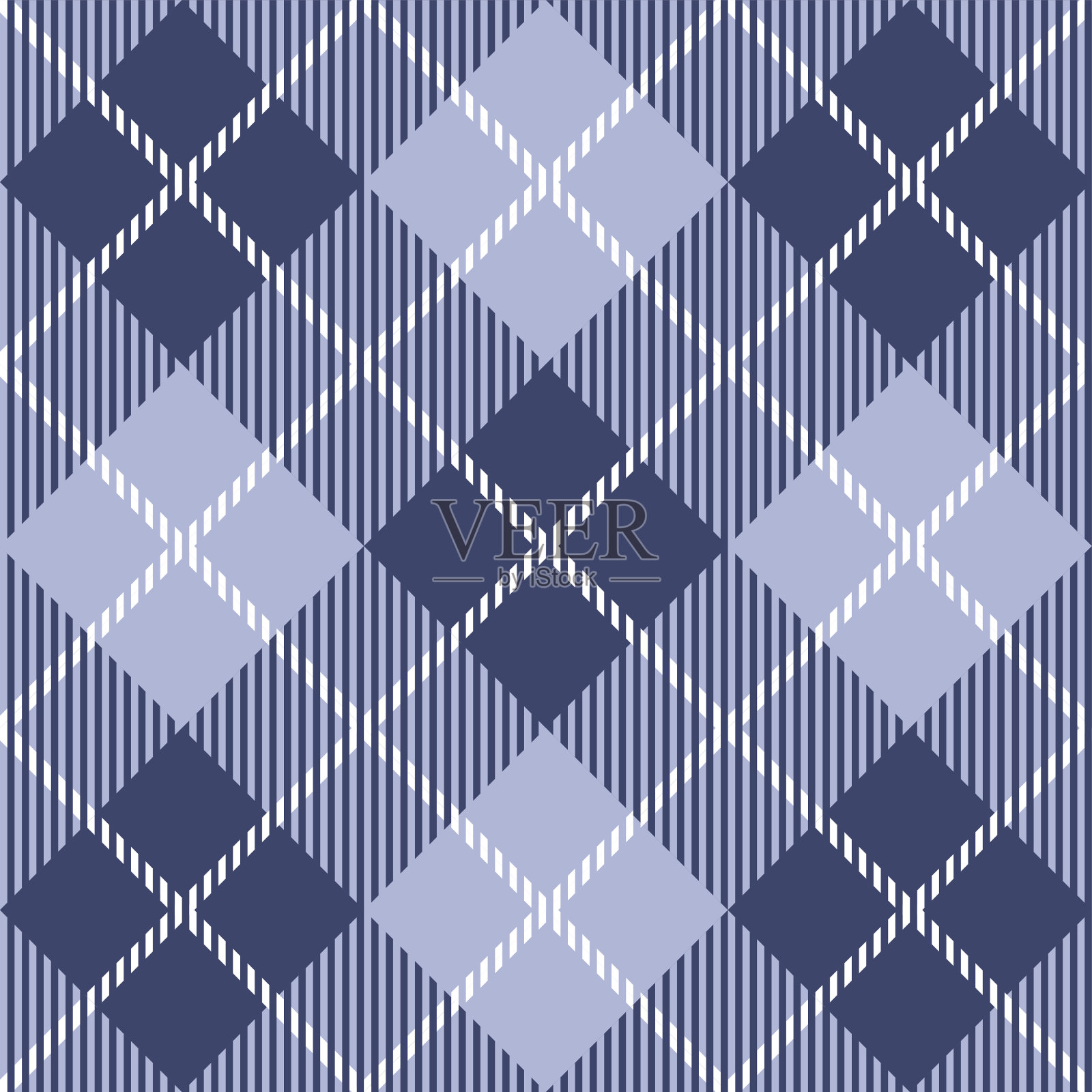 格子无缝矢量模式在蓝黄色的颜色插画图片素材