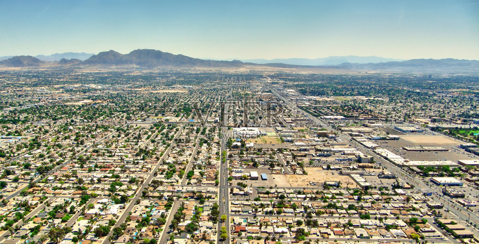 内华达州拉斯维加斯-鸟瞰照片摄影图片