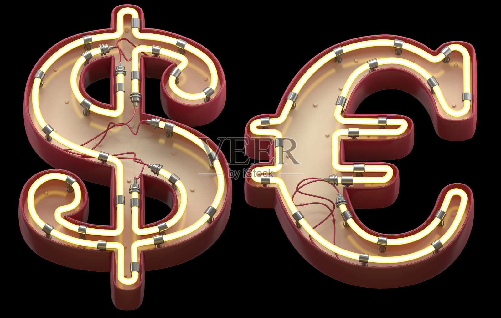 霓虹灯字体。照片摄影图片