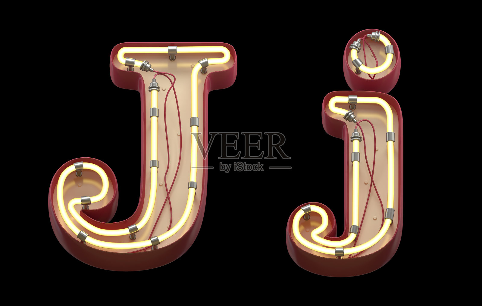 霓虹灯字体。照片摄影图片