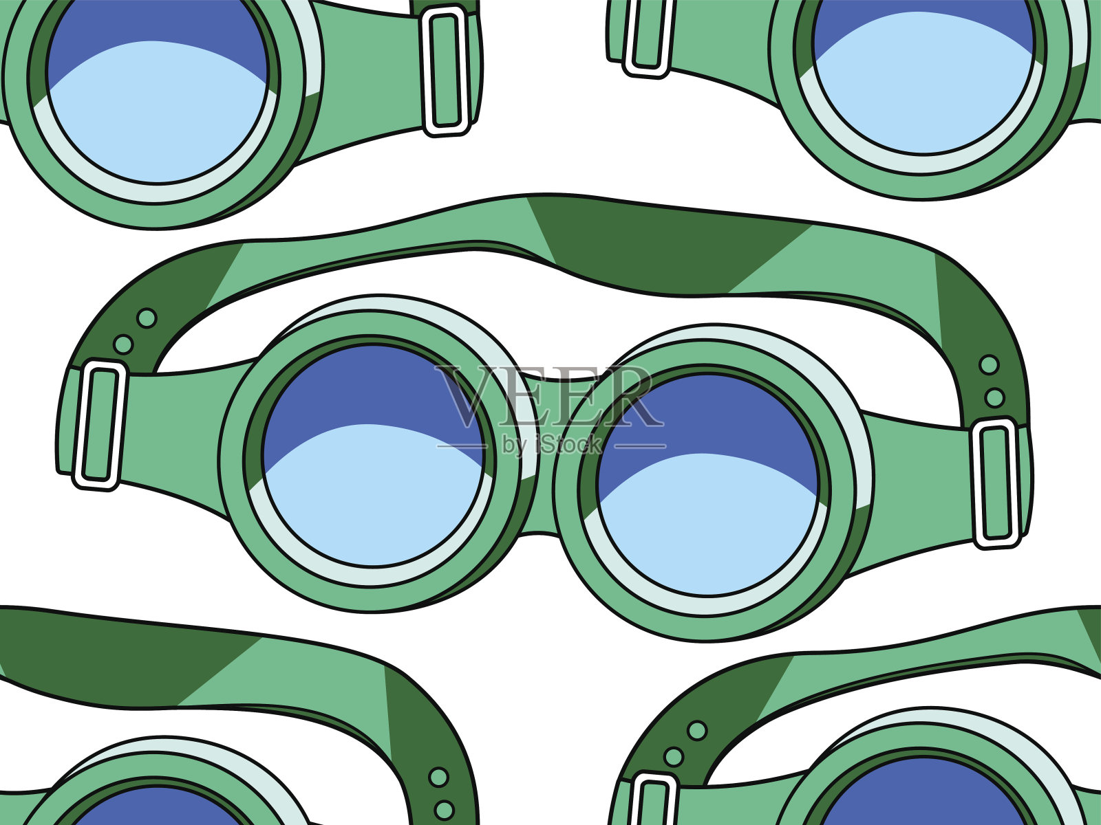 防护眼镜模式插画图片素材