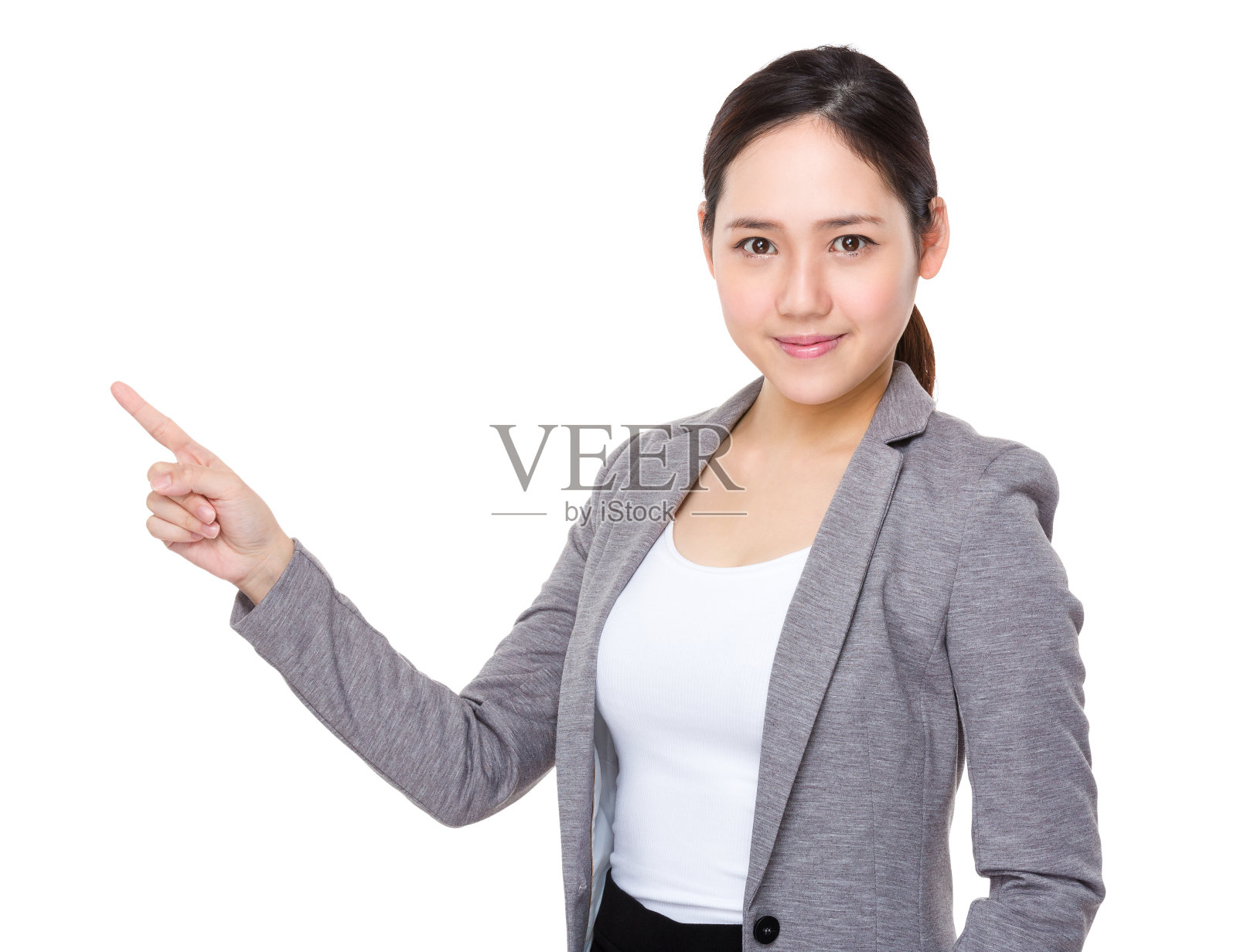 商人指出照片摄影图片