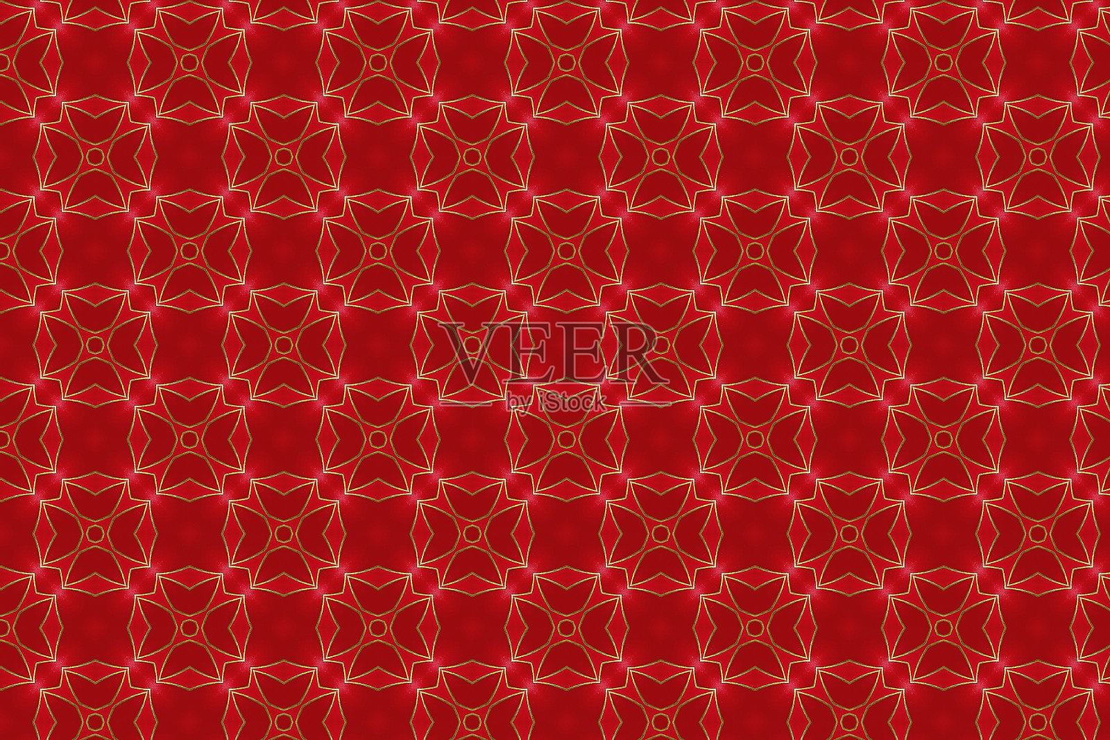 抽象红色和金色的中式图案背景插画图片素材
