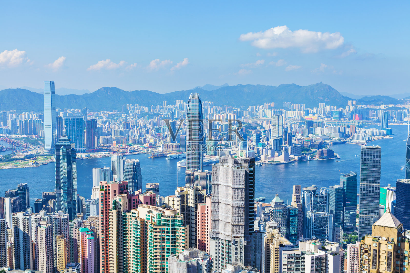 香港的天际线照片摄影图片