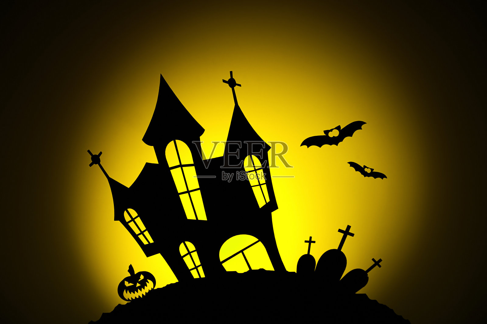 月光下的剪影照片摄影图片