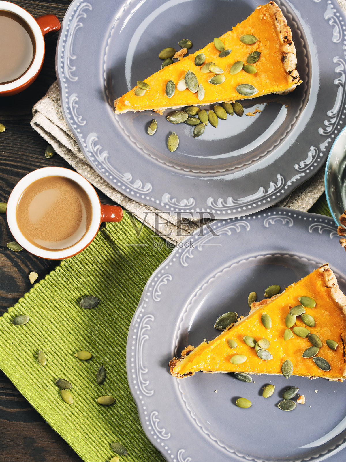 南瓜酥皮蛋糕照片摄影图片