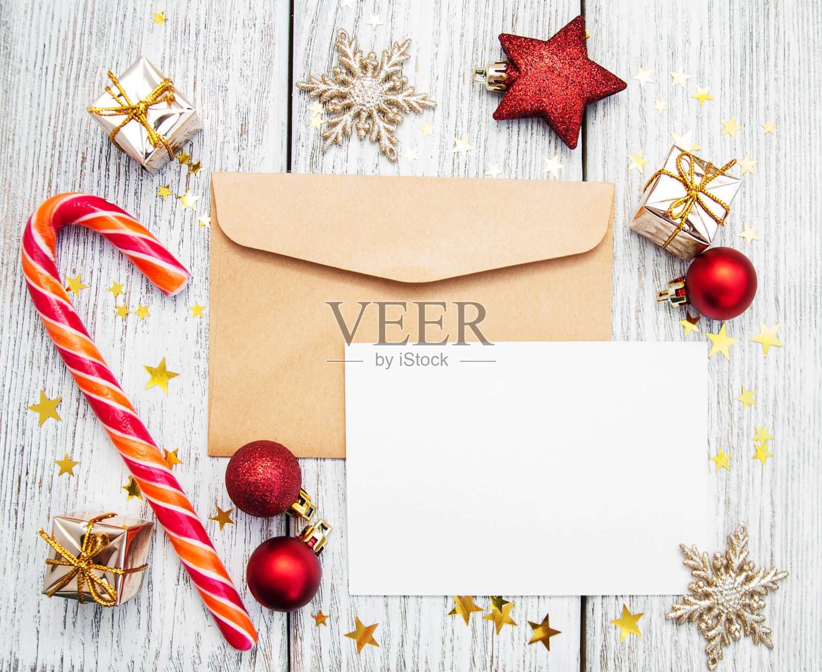 贺卡与信封和小玩意儿照片摄影图片