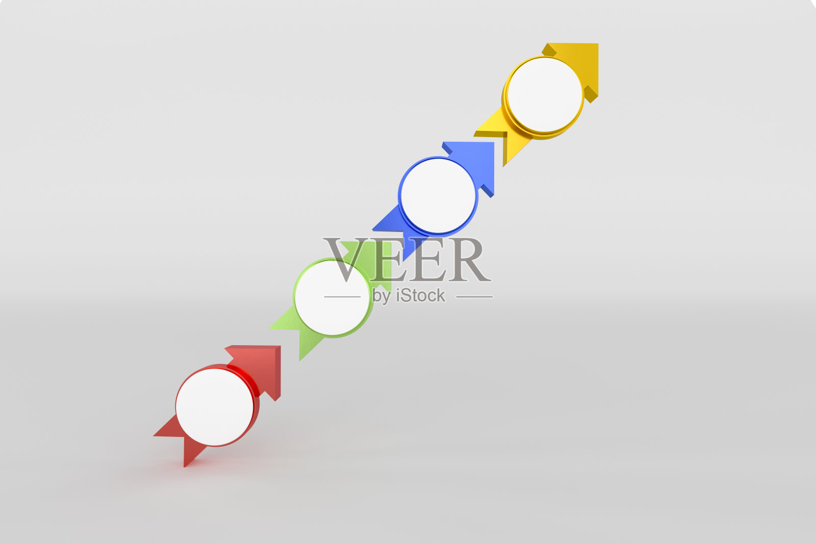 彩色箭头上升为商业概念信息平面设计设计元素图片