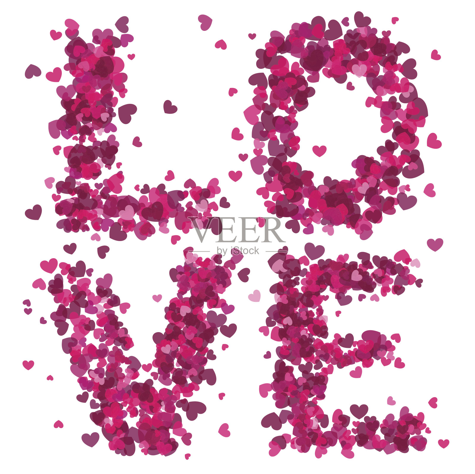 爱的心插画图片素材