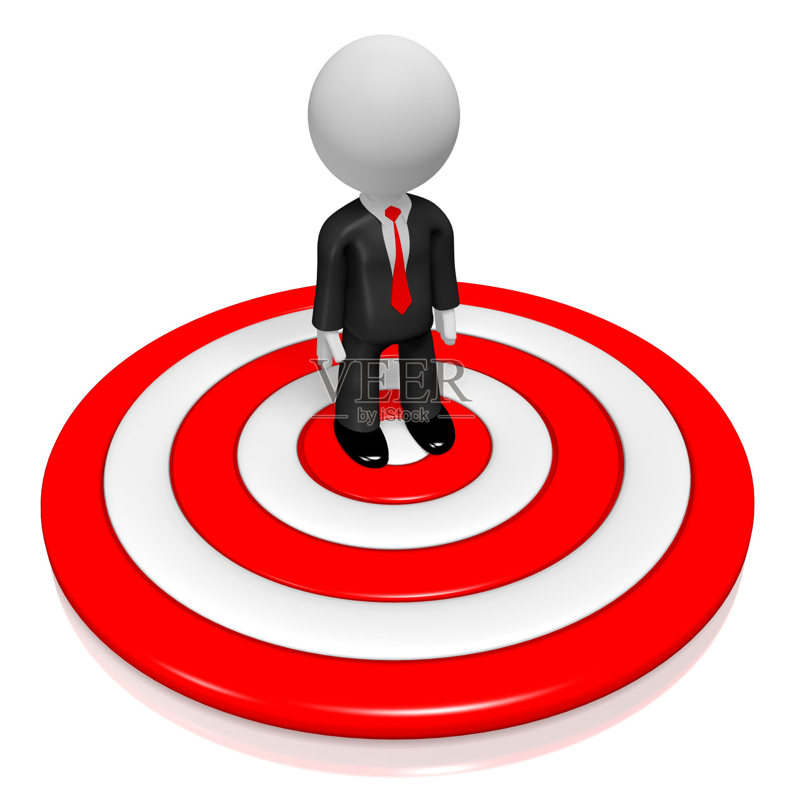 3D商务人士，飞镖概念照片摄影图片