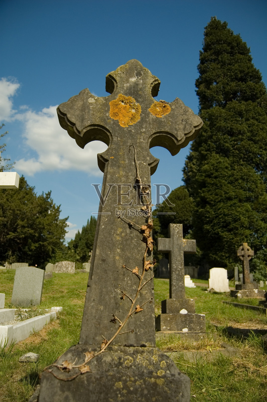 石头十字架照片摄影图片