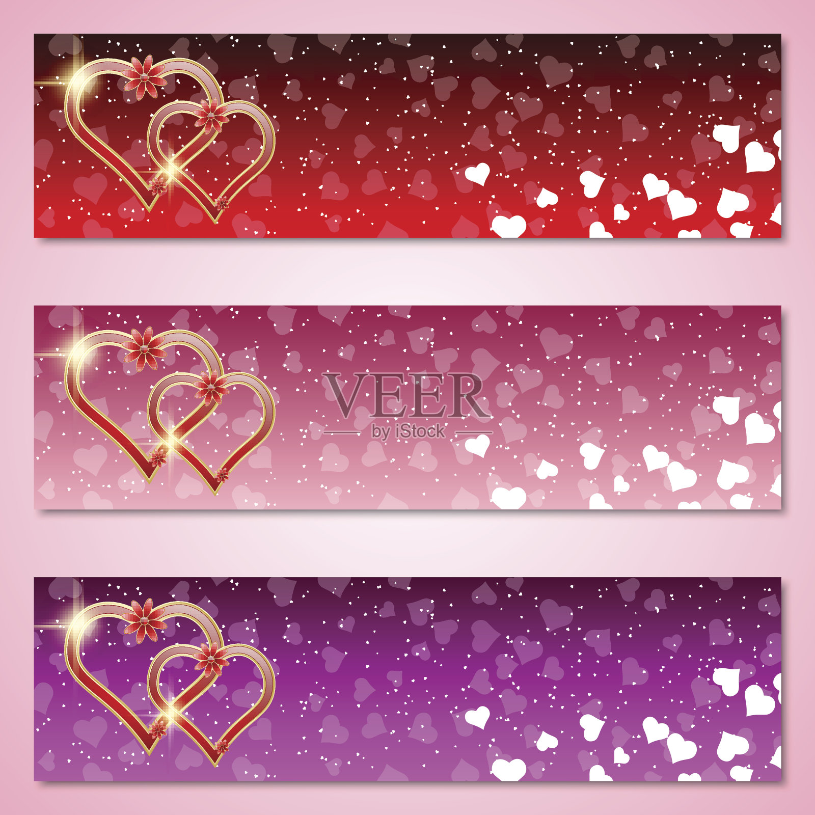 情人节矢量横幅插画图片素材