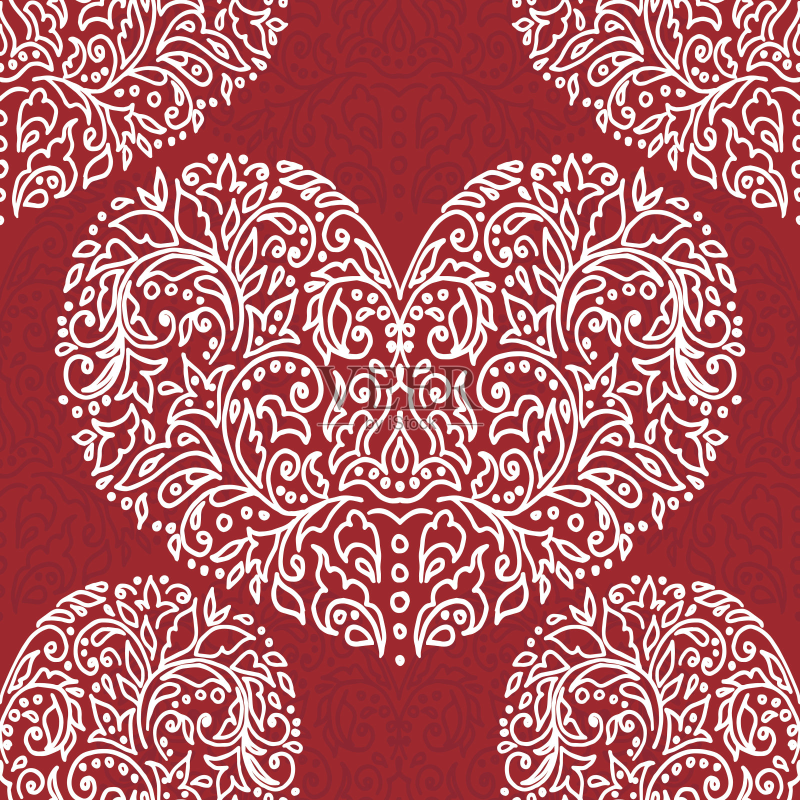 情人节装饰心。矢量图插画图片素材