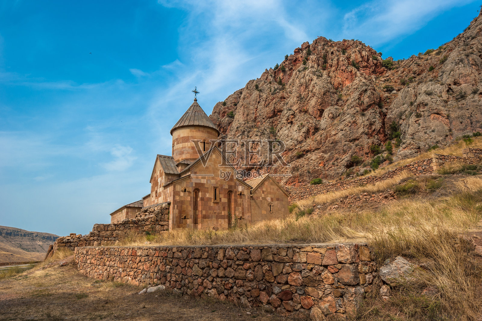 古老的Noravank修道院，位于亚美尼亚Amaghu山谷山区照片摄影图片