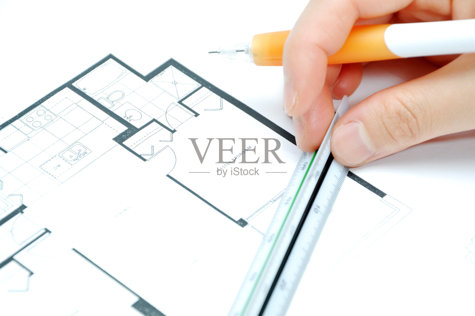 计算新房面积照片摄影图片