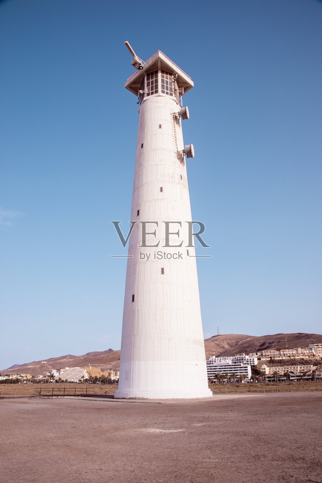 Fuerteventura的灯塔Playa del Matorral照片摄影图片