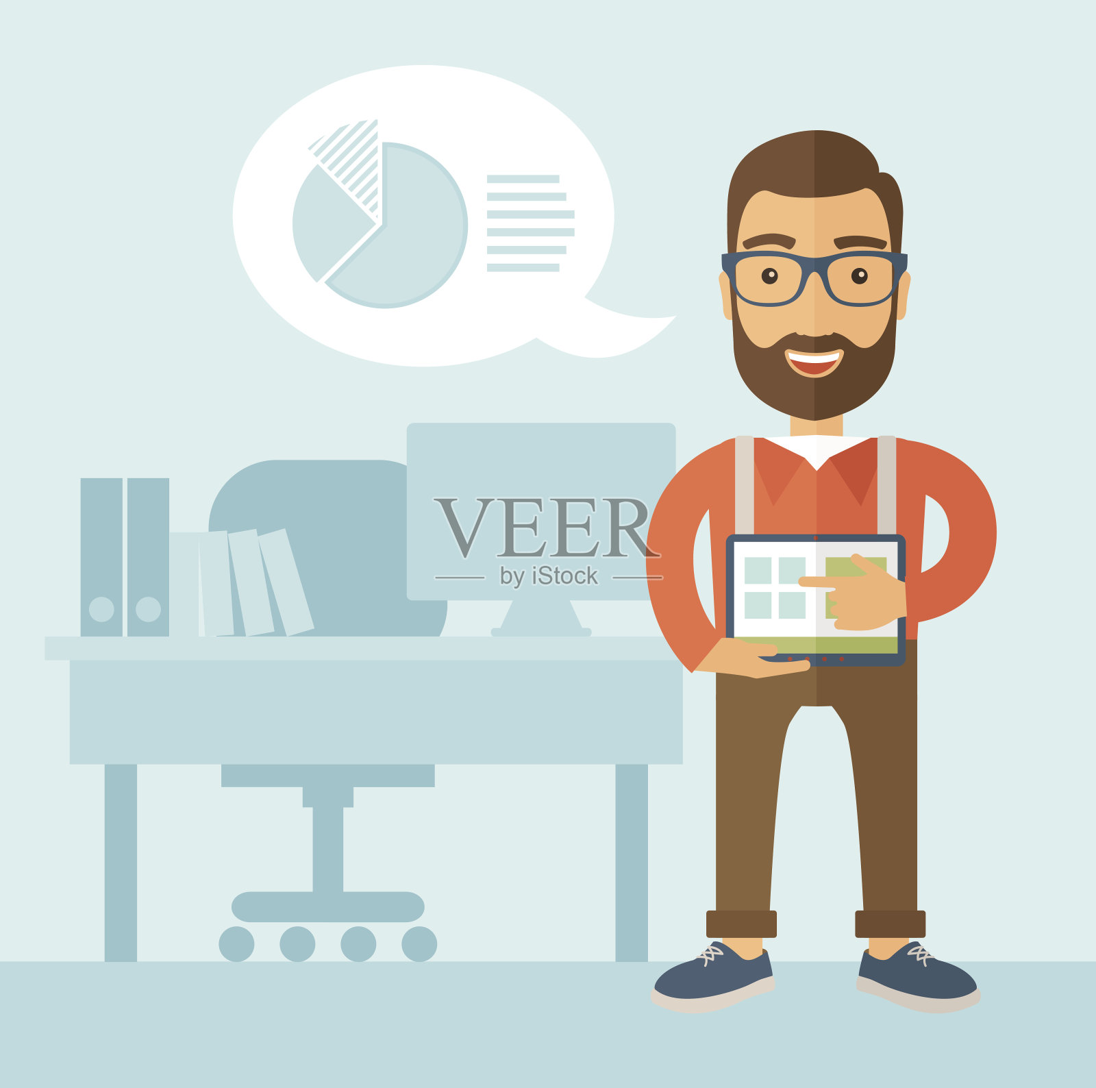 办公室的演讲插画图片素材