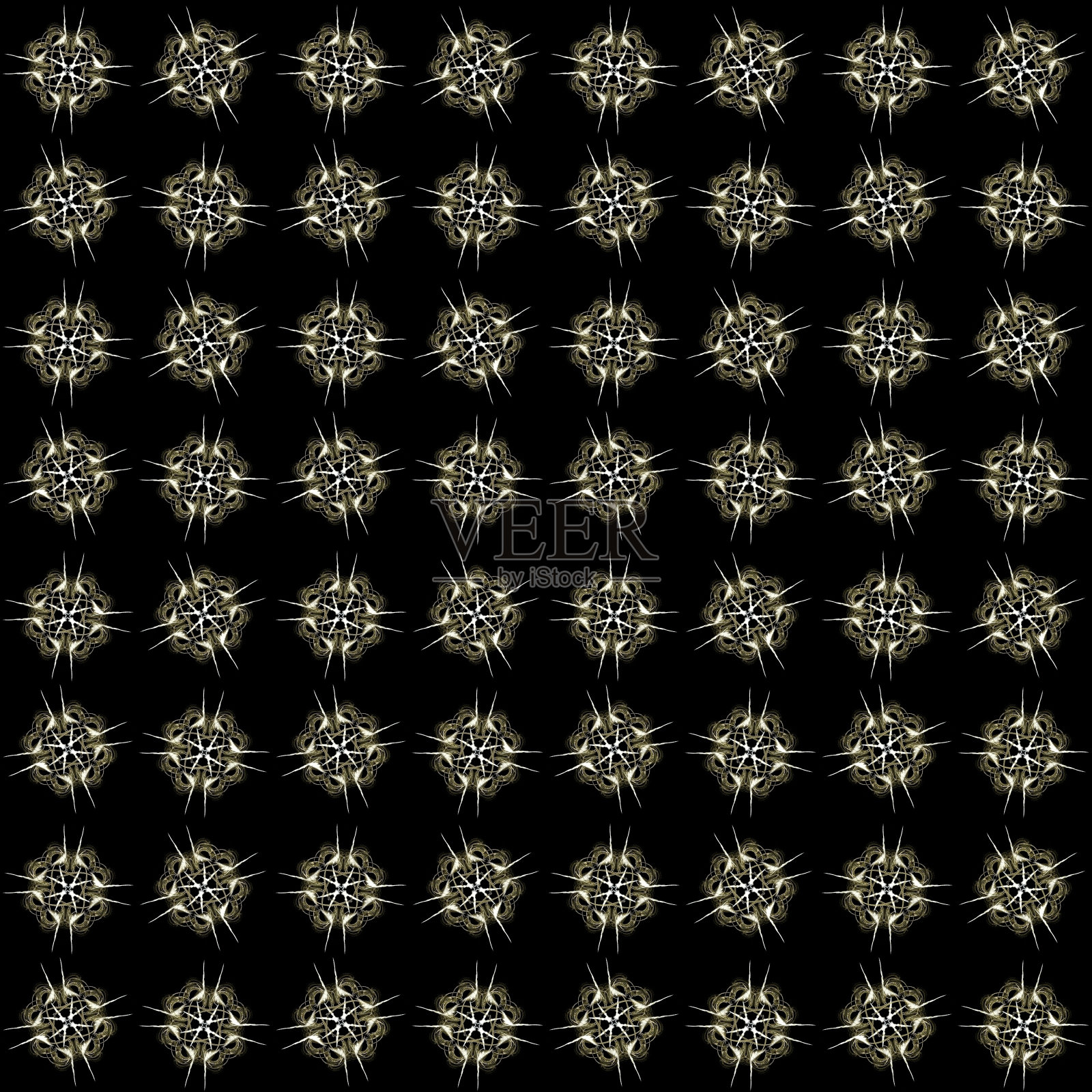 纹理与渲染抽象分形黄色图案插画图片素材