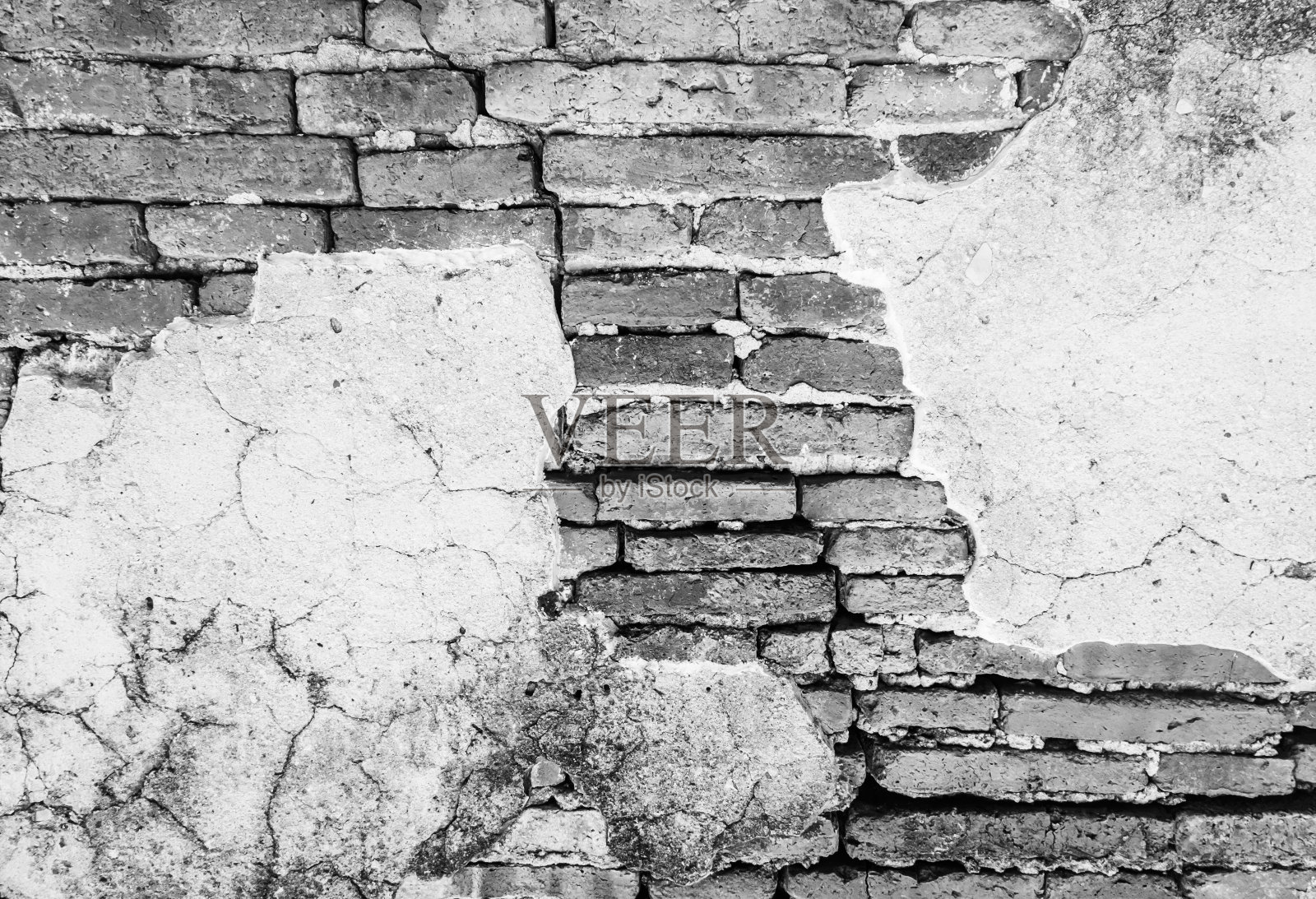 旧风化砖墙碎片照片摄影图片