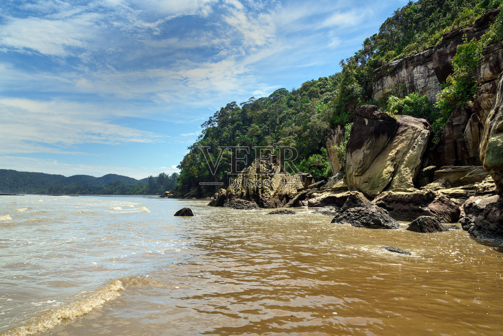 Bako国家公园的Tajor海滩照片摄影图片