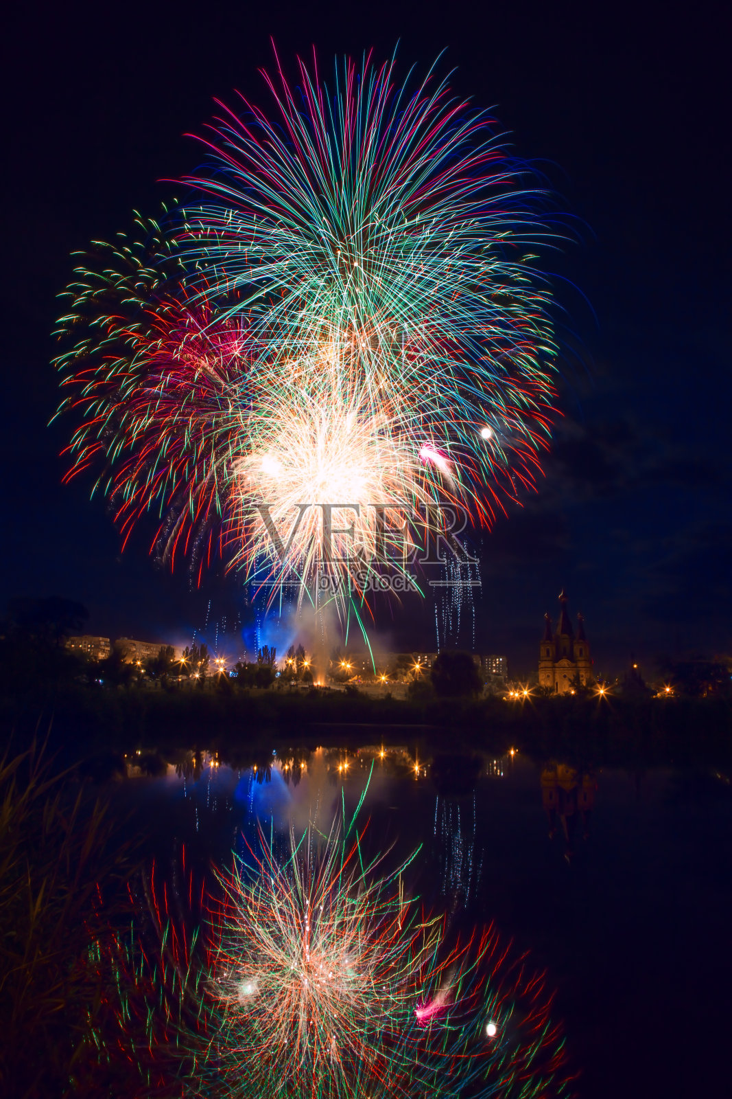 烟花照片摄影图片