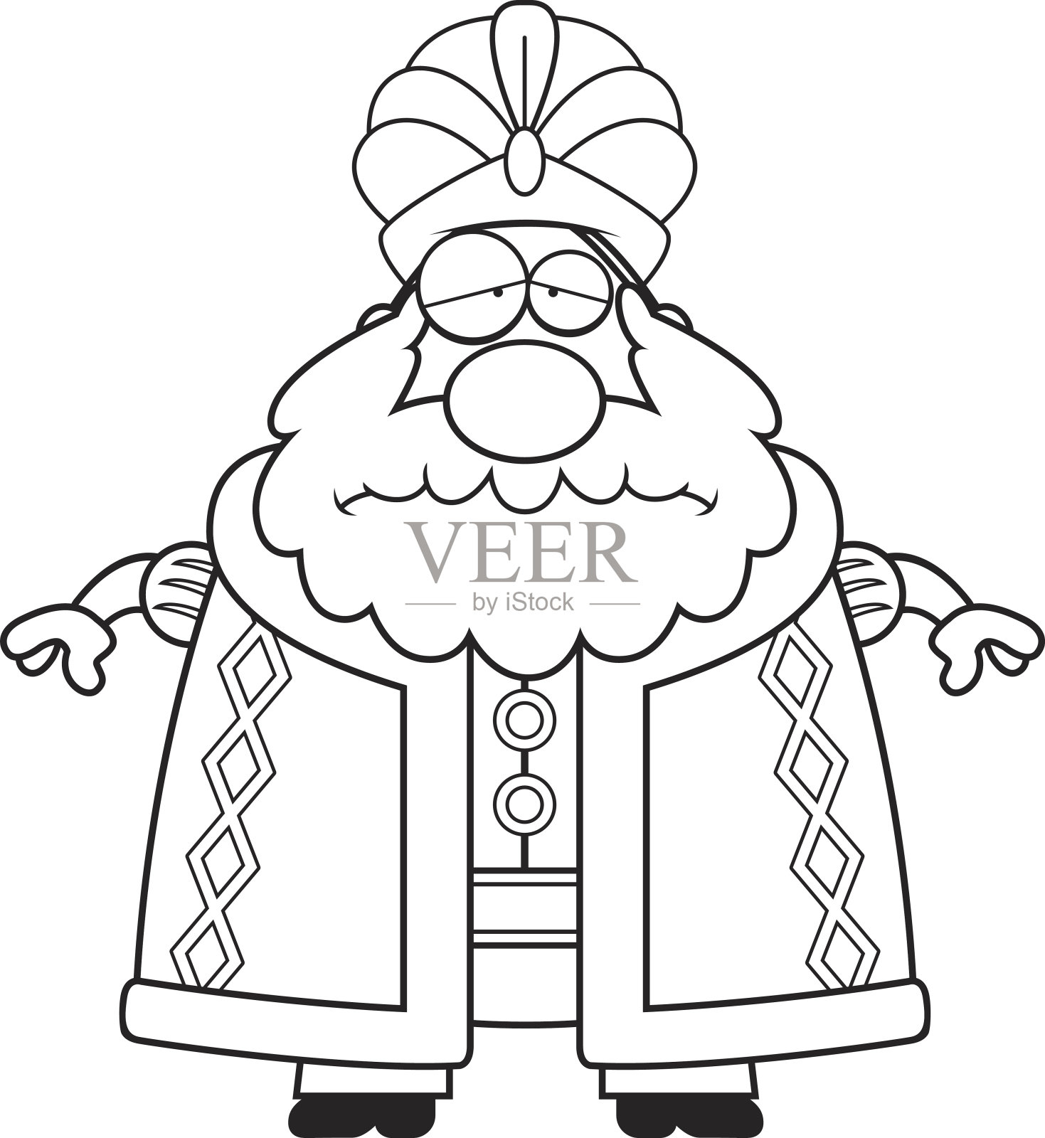 悲伤的卡通苏丹设计元素图片