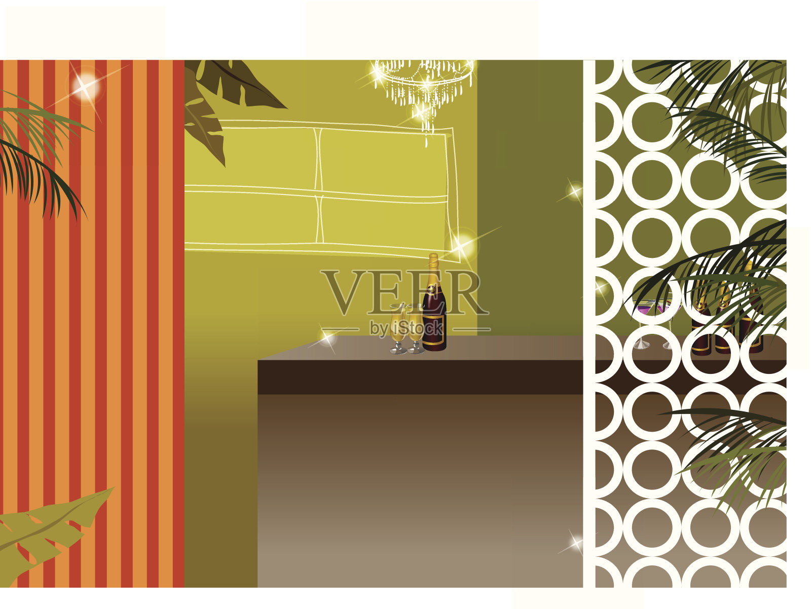 一瓶酒插画图片素材