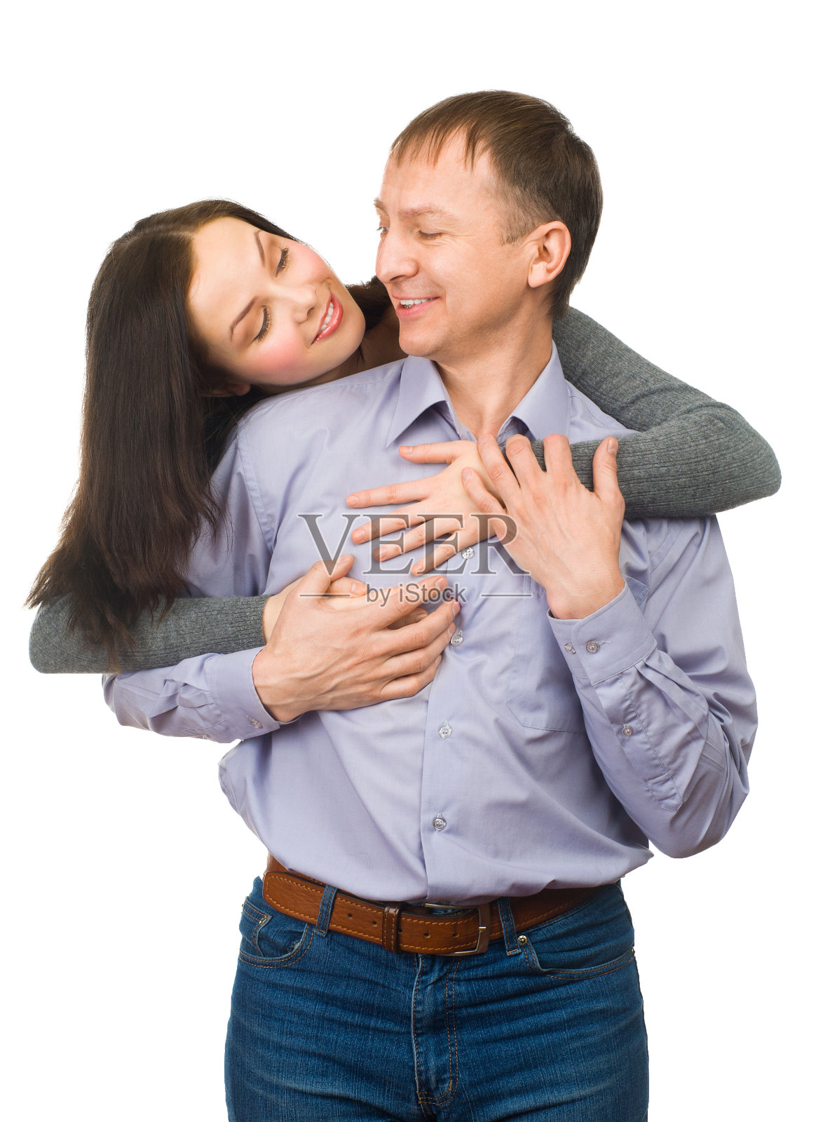 幸福的夫妇拥抱照片摄影图片