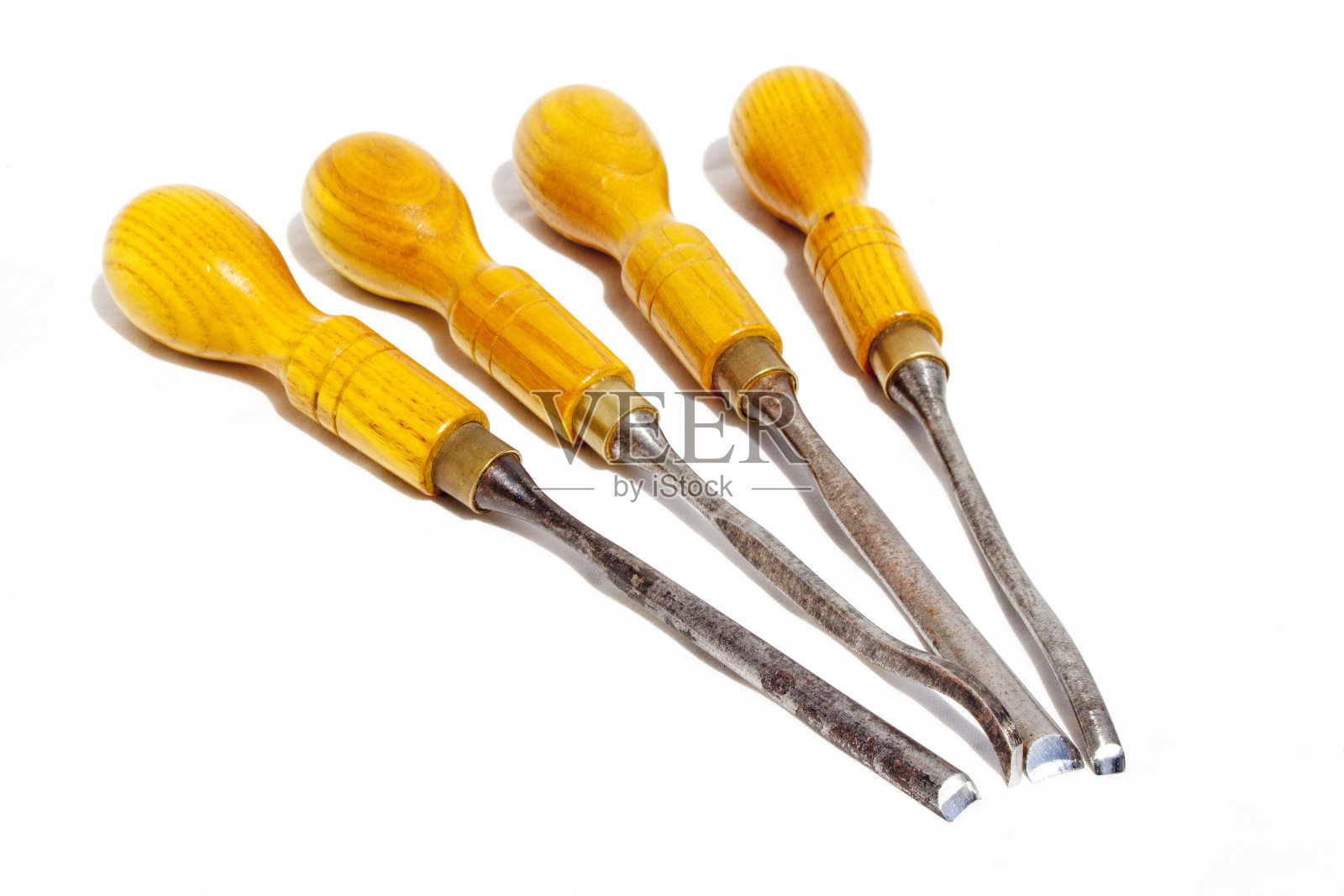 四柄木工凿一套照片摄影图片