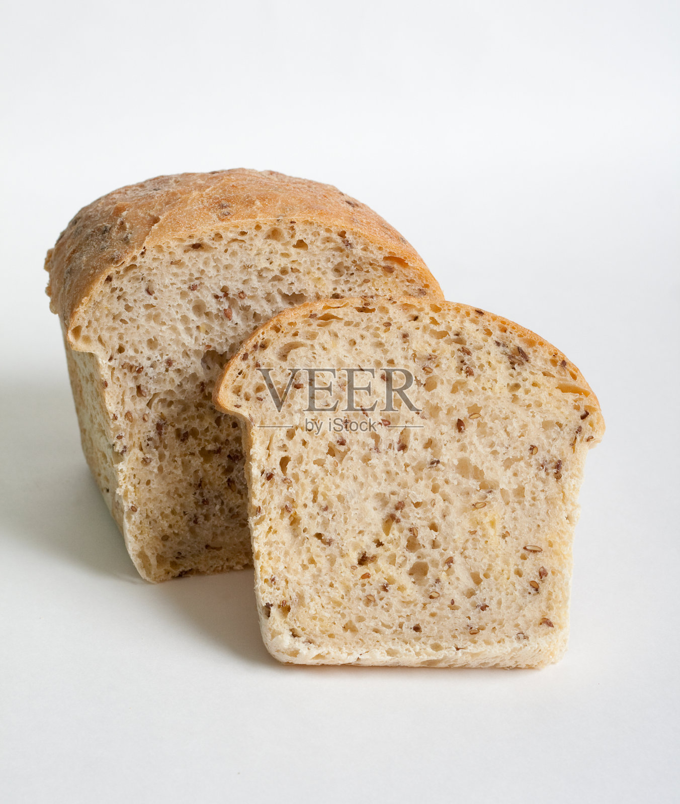 亚麻籽家庭面包照片摄影图片