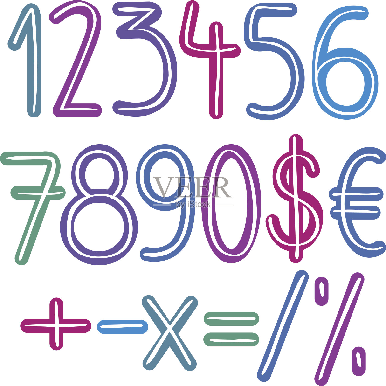 丰富多彩的画笔数字设计元素图片