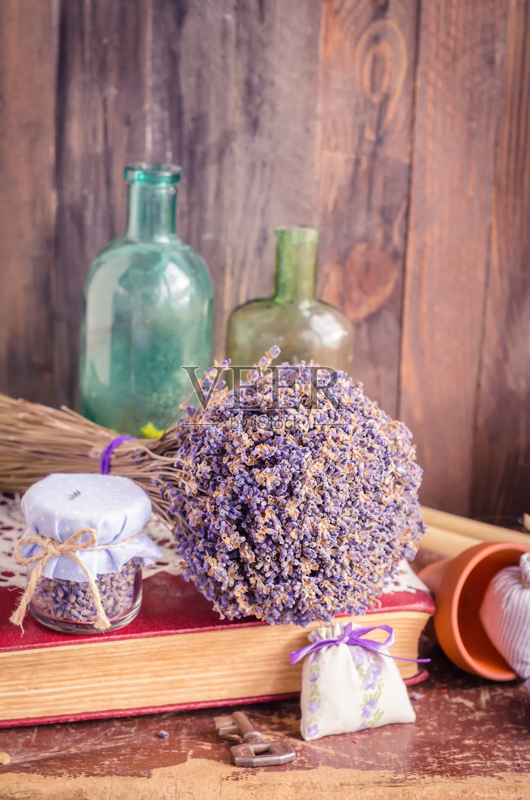 一束干薰衣草照片摄影图片