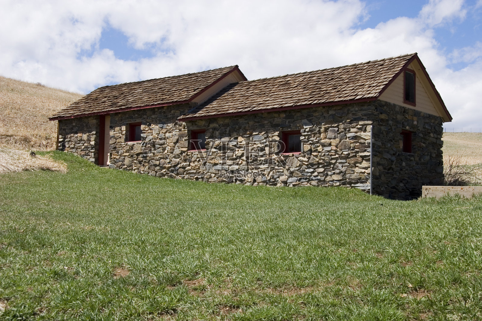 落基山脉的石头建筑照片摄影图片