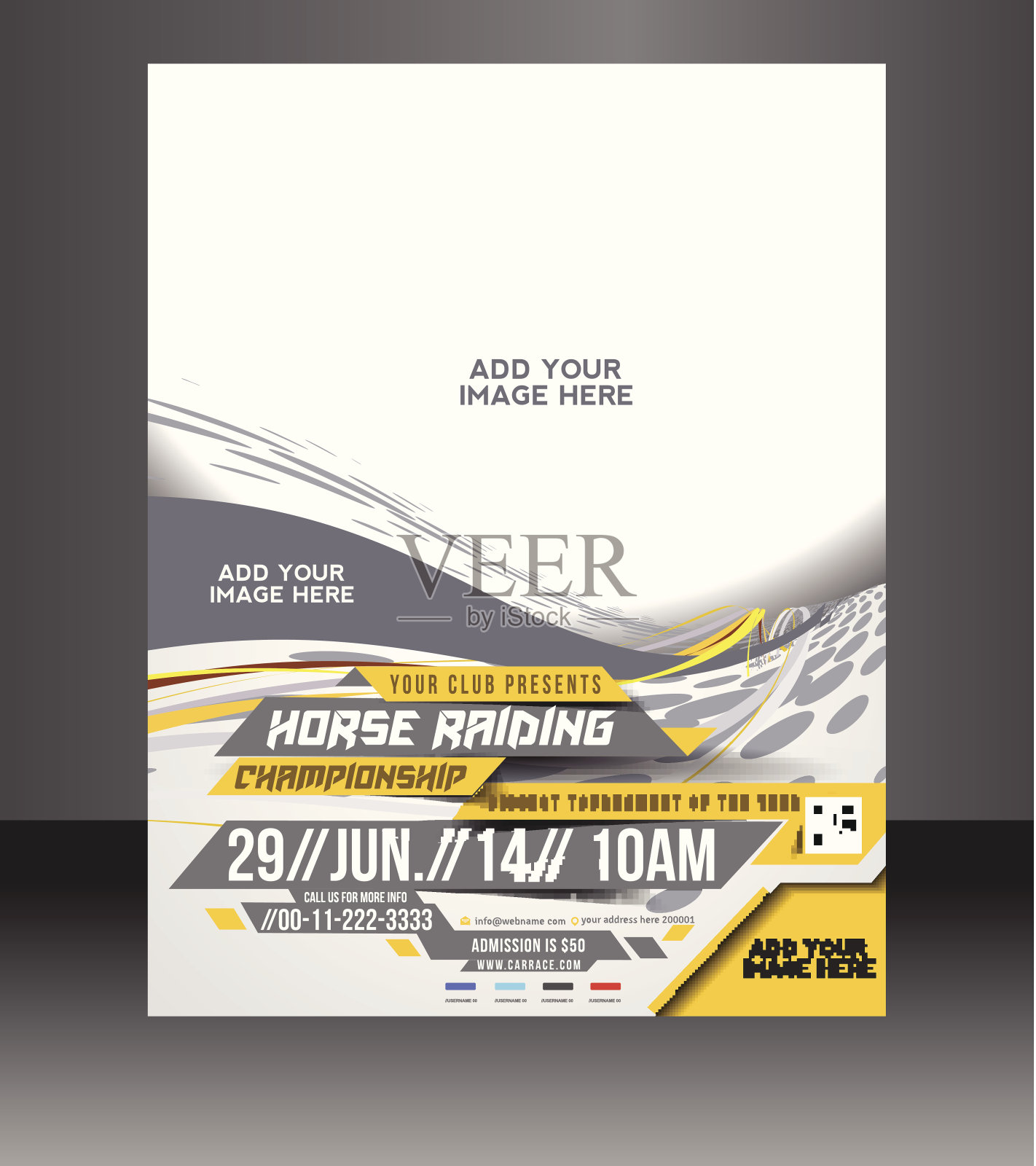 骑马传单设计模板素材