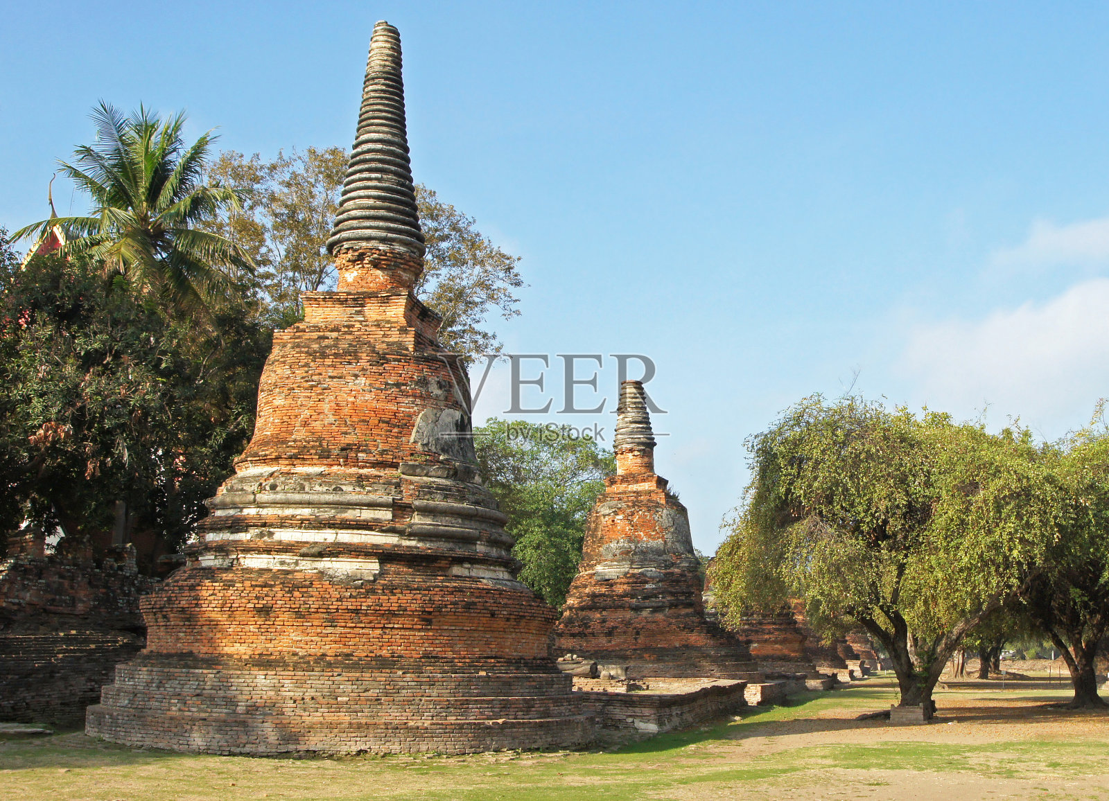 Wat Phra Si Sanphet, Ayutthaya，泰国照片摄影图片