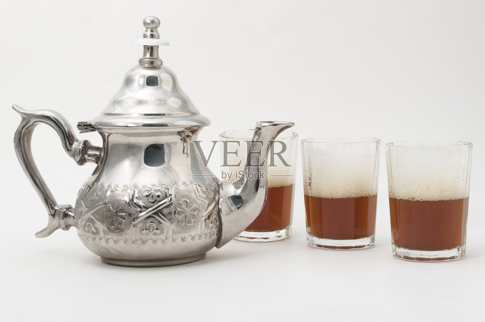 阿拉伯传统绿茶照片摄影图片