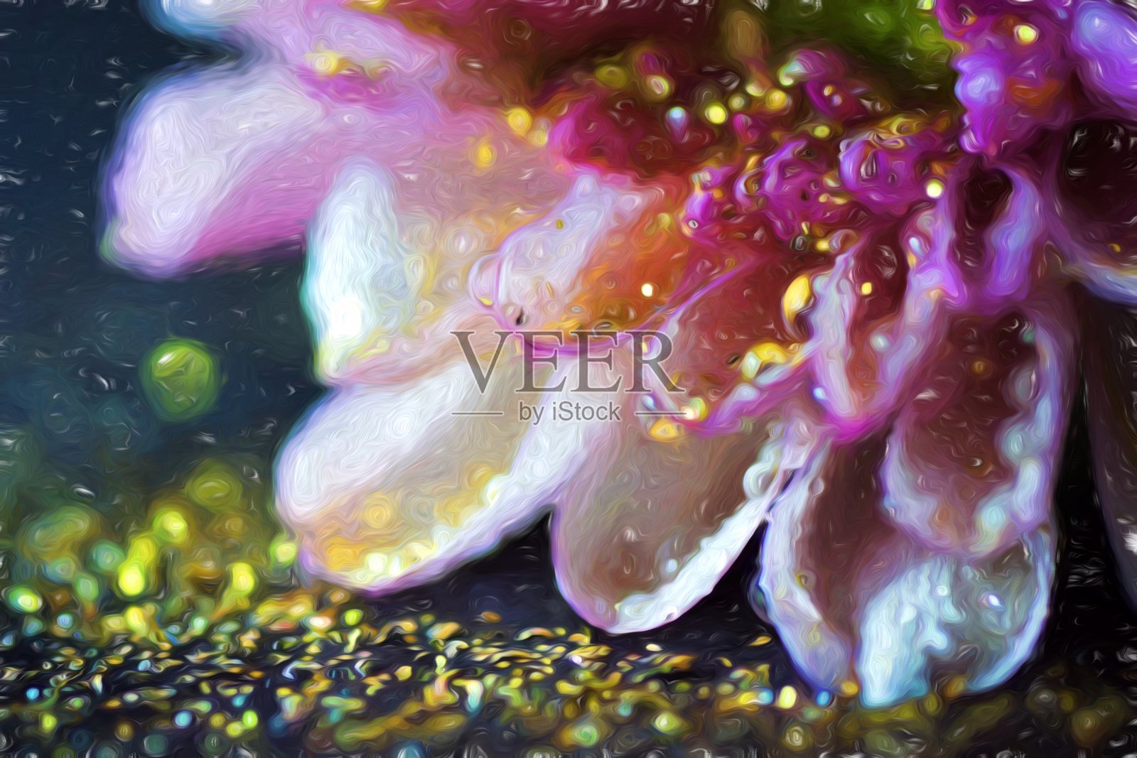 艺术宏观构成非洲菊花，油漆效果形象照片摄影图片