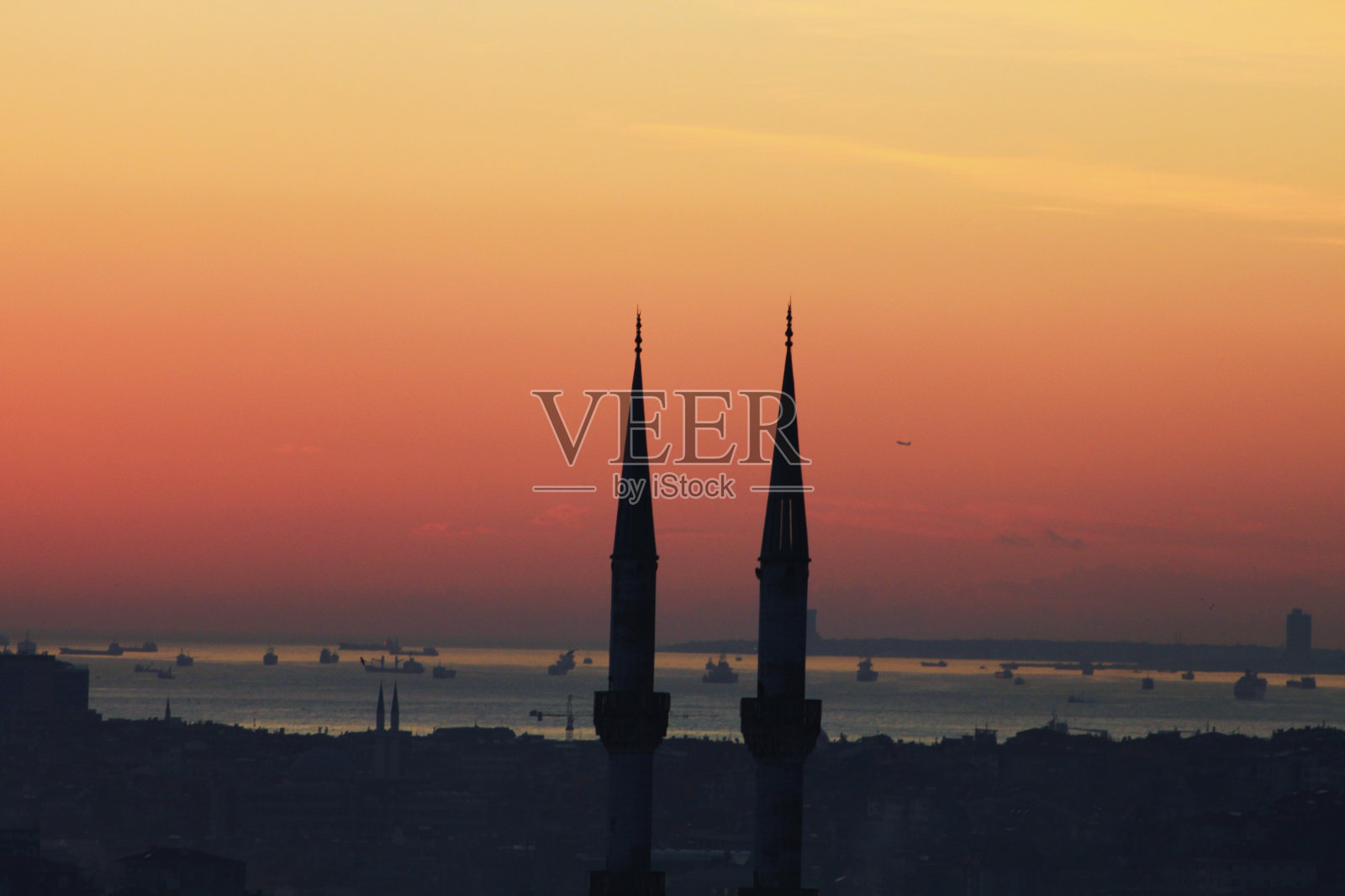 海上宣礼塔照片摄影图片