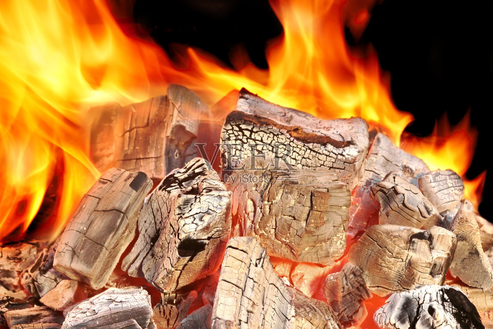 燃烧的煤特写照片摄影图片