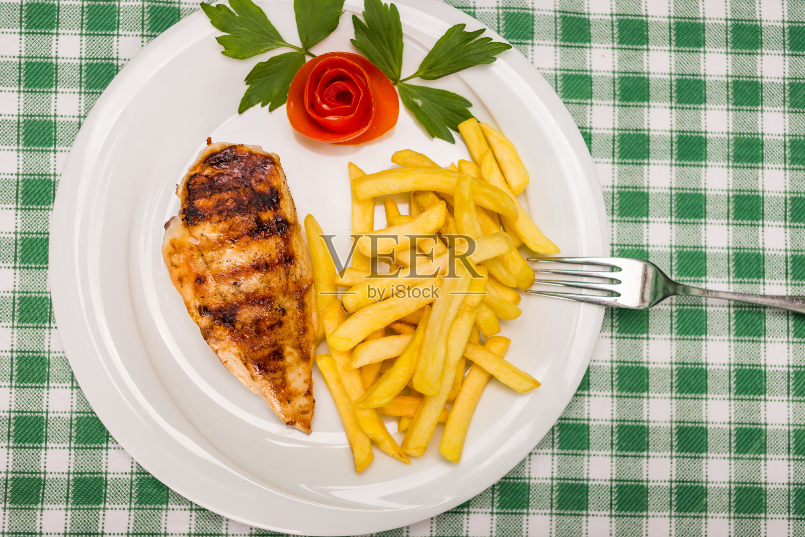 烤鸡吸管照片摄影图片