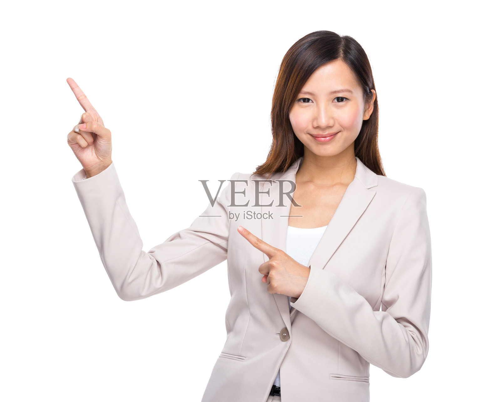 中国商人指出照片摄影图片