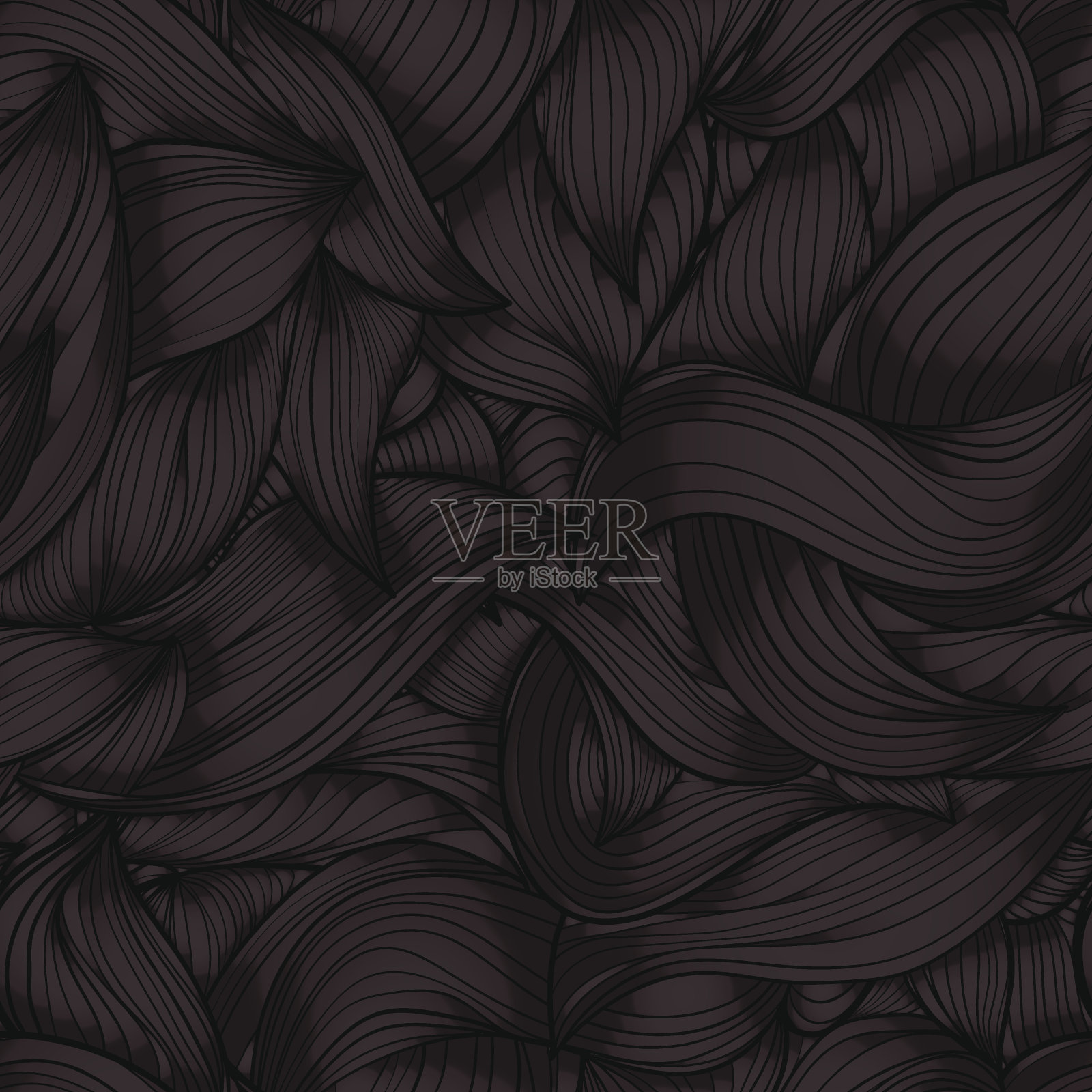 无缝暗波手绘图案插画图片素材