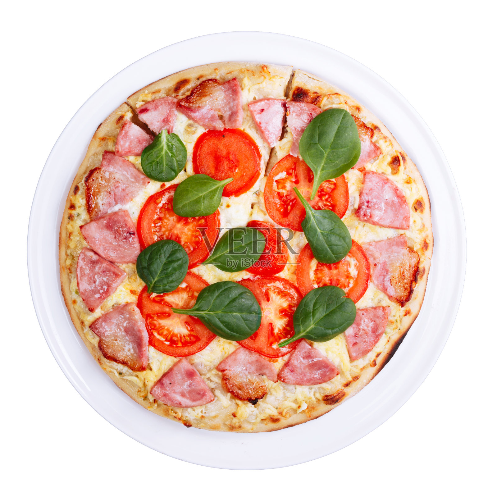 披萨俯视图照片摄影图片