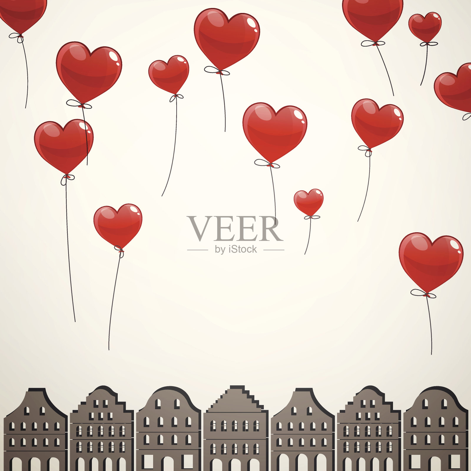 向量的情人背景插画图片素材