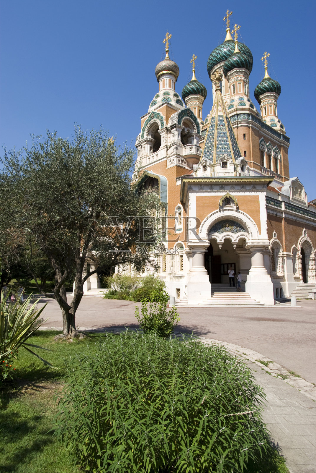 法国尼斯的俄国教堂照片摄影图片