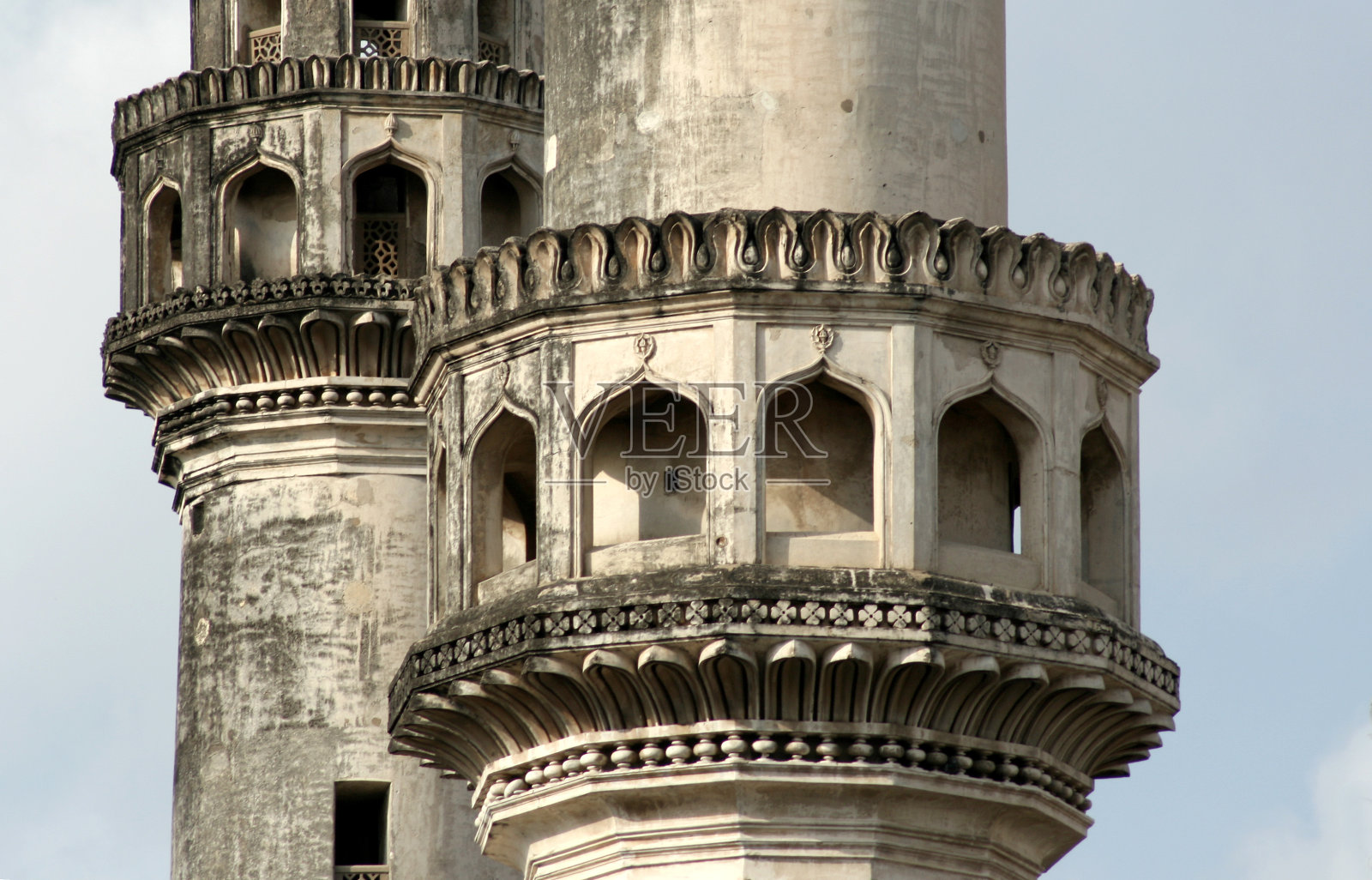 印度海得拉巴有400年历史的查米纳尔的建筑细节照片摄影图片