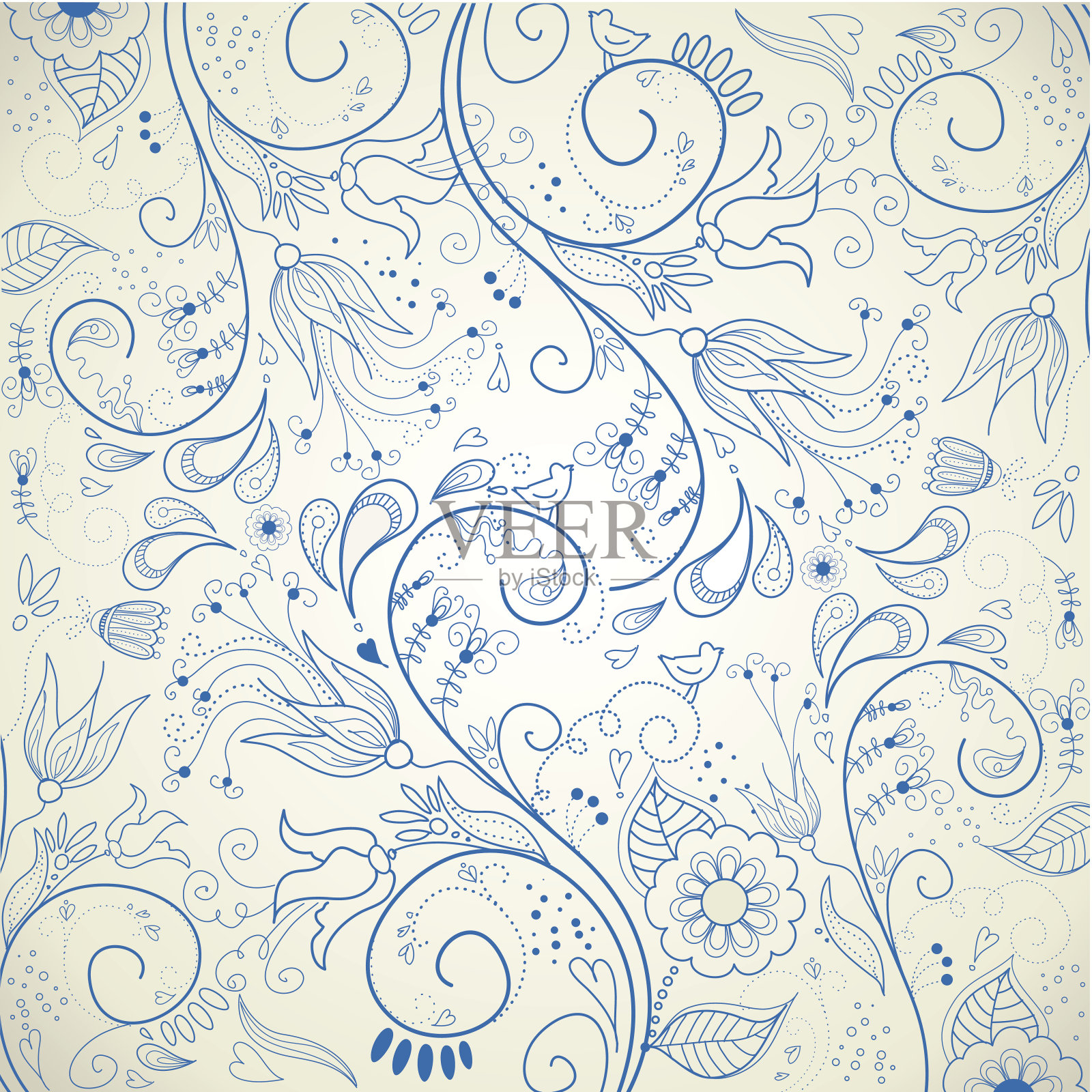 花涂鸦插画图片素材