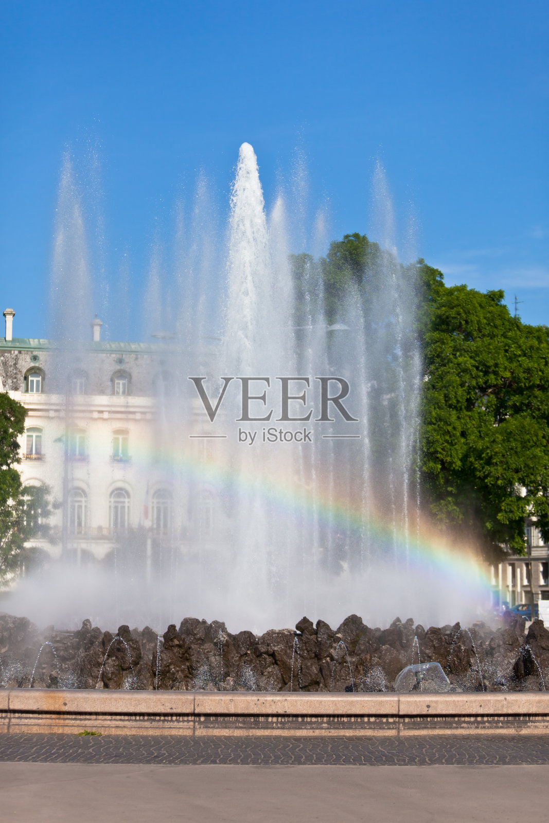 彩虹喷泉。维也纳照片摄影图片