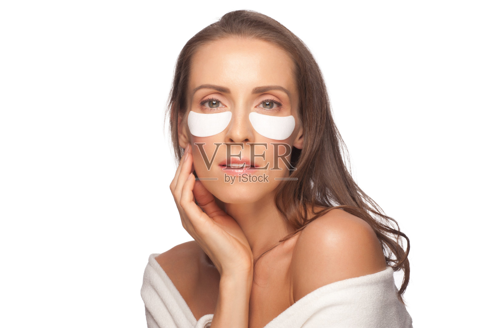 女性敷面膜照片摄影图片